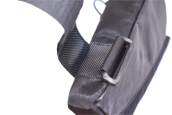 Grippy material with double-back wrap for bomber stability